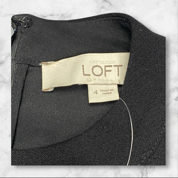 Ann Taylor Black Keyhole Sleeveless A-line Dress Size 4 - Picture 9 of 16